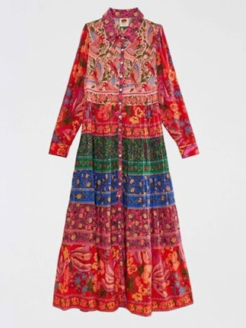 FARM RIO mixed print maxi dress size Medium